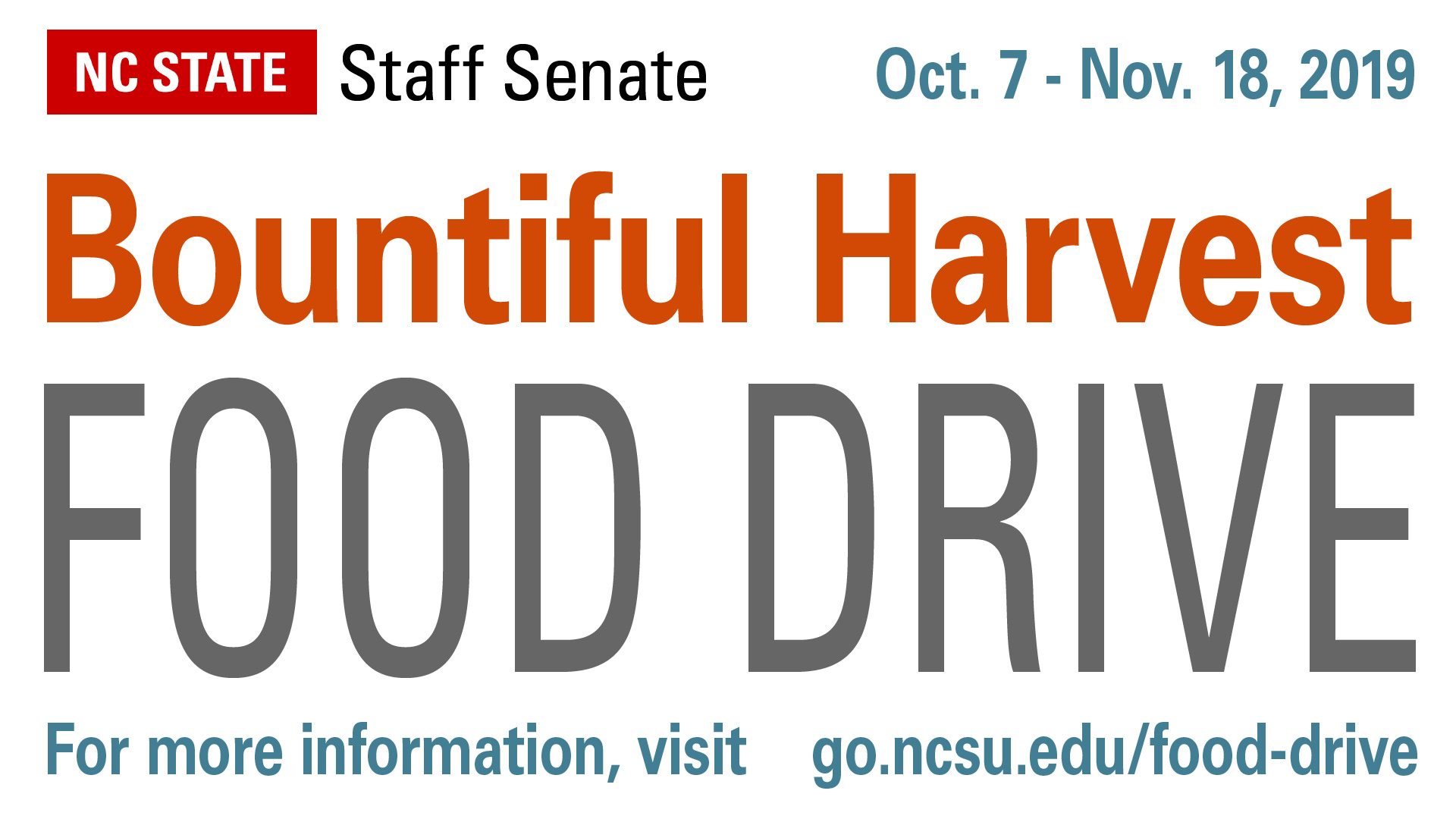 2019 Bountiful Harvest Food Drive