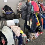 donated items staged for distribution