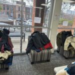 donated items staged for distribution